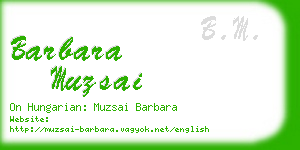 barbara muzsai business card